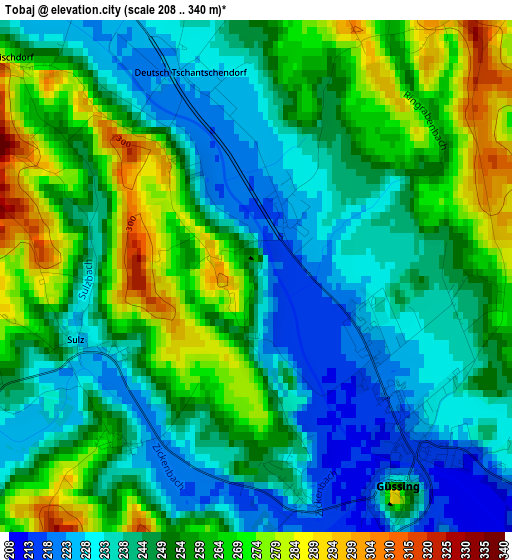 Tobaj elevation map