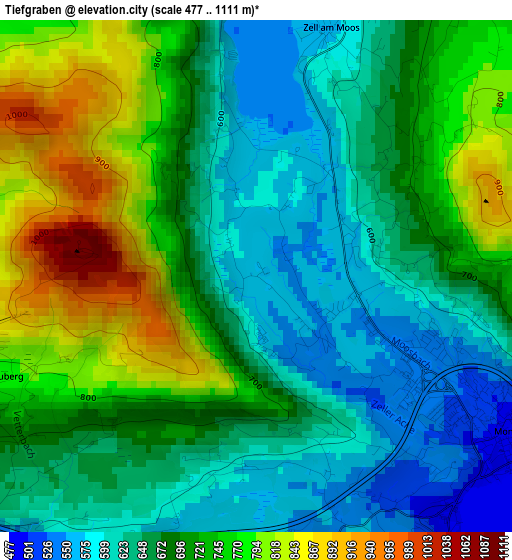 Tiefgraben elevation map