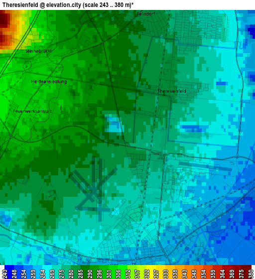 Theresienfeld elevation map