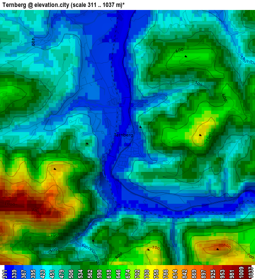 Ternberg elevation map