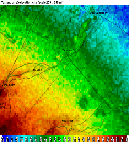 Tattendorf elevation map