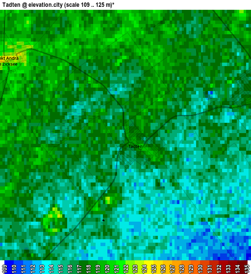 Tadten elevation map