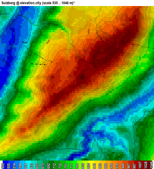 Sulzberg elevation map