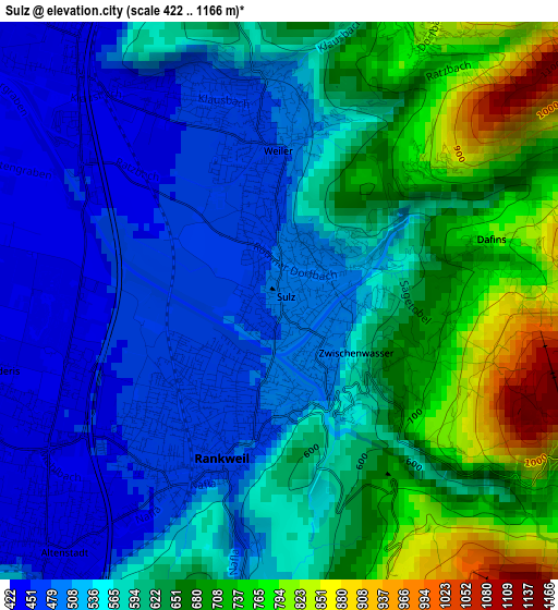 Sulz elevation map