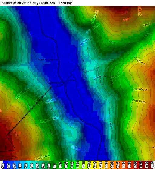 Stumm elevation map