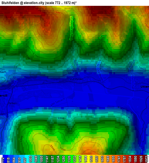 Stuhlfelden elevation map