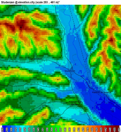 Studenzen elevation map