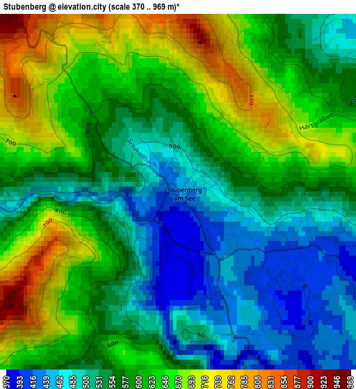 Stubenberg elevation map