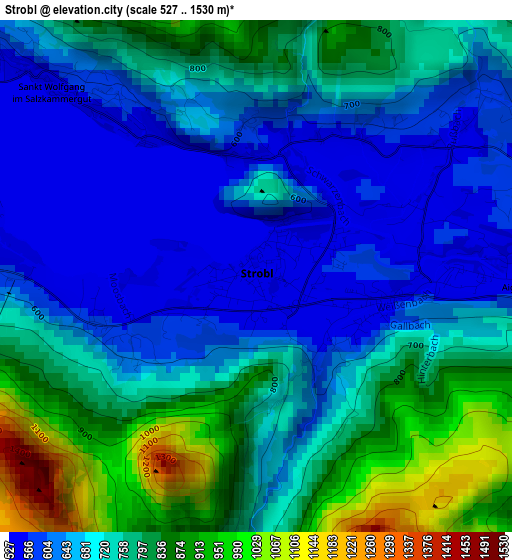 Strobl elevation map