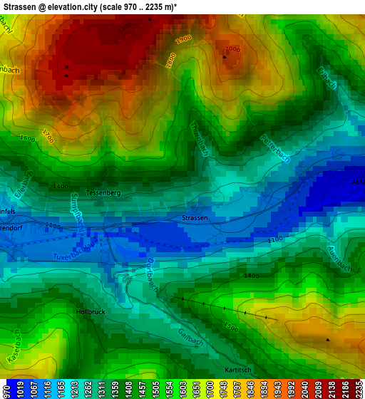 Strassen elevation map