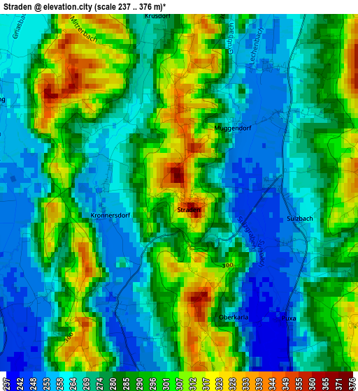 Straden elevation map