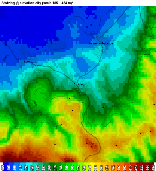 Stotzing elevation map