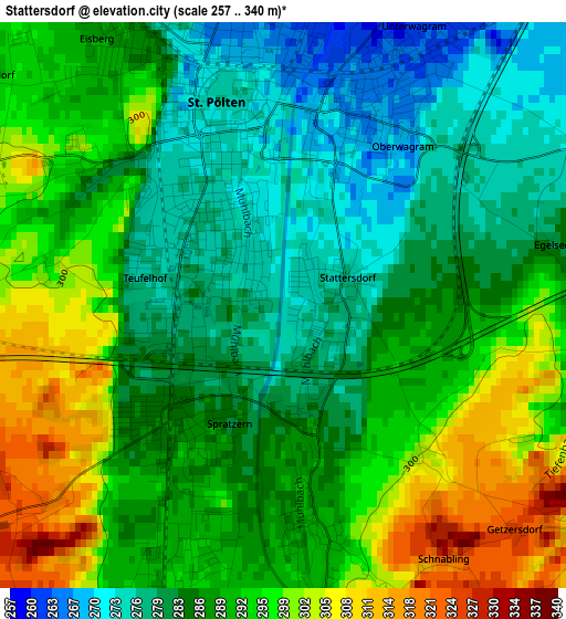 Stattersdorf elevation map