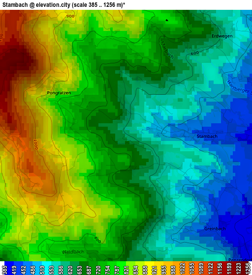 Stambach elevation map