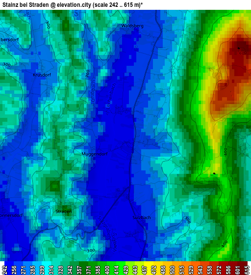 Stainz bei Straden elevation map