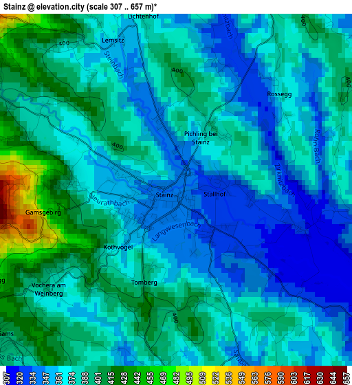 Stainz elevation map