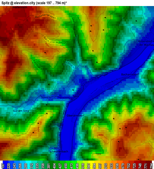 Spitz elevation map