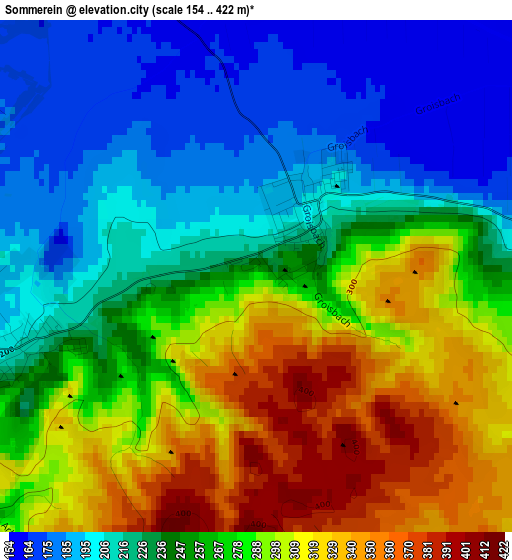 Sommerein elevation map