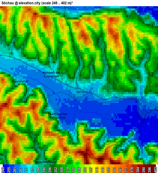 Söchau elevation map