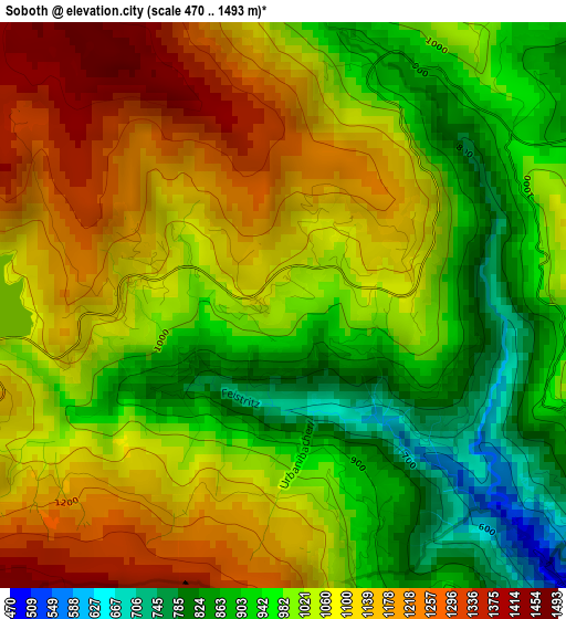 Soboth elevation map