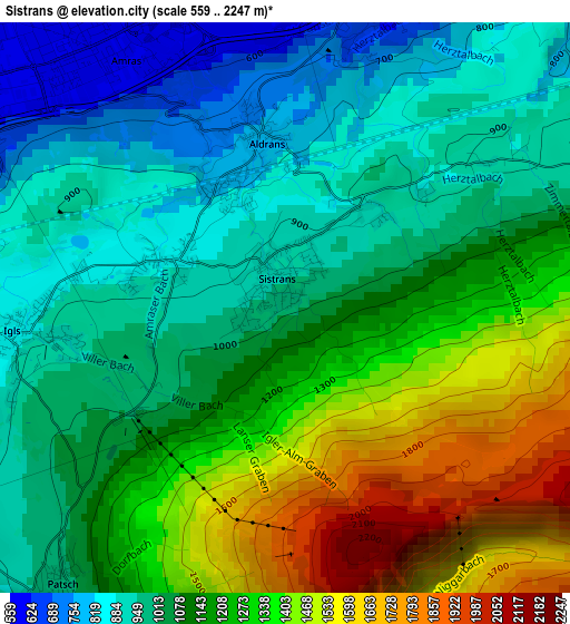 Sistrans elevation map