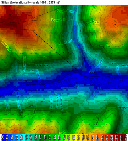 Sillian elevation map