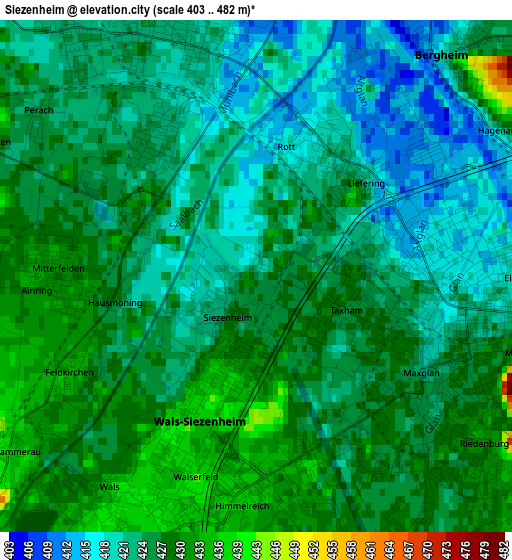 Siezenheim elevation map