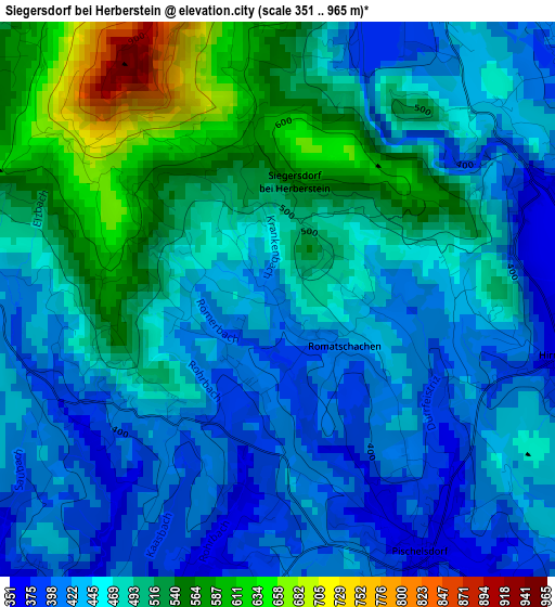 Siegersdorf bei Herberstein elevation map