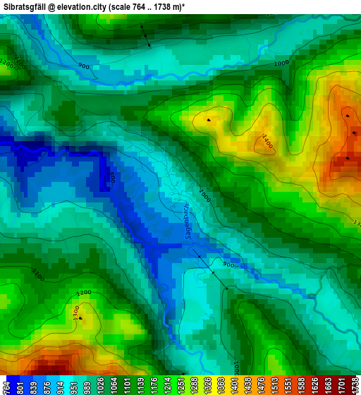 Sibratsgfäll elevation map