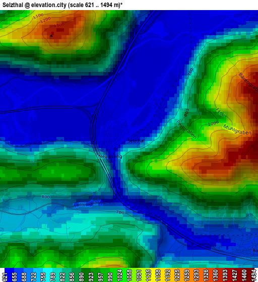 Selzthal elevation map