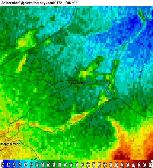 Seibersdorf elevation map