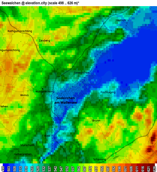 Seewalchen elevation map