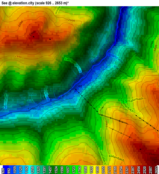 See elevation map