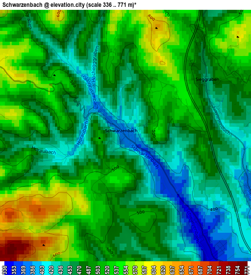 Schwarzenbach elevation map