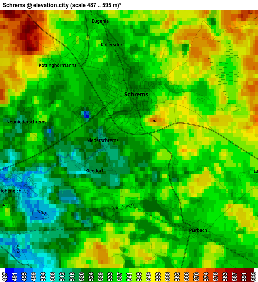 Schrems elevation map