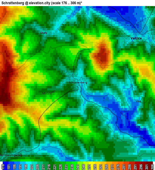 Schrattenberg elevation map