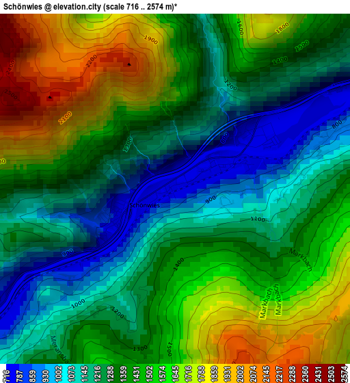 Schönwies elevation map