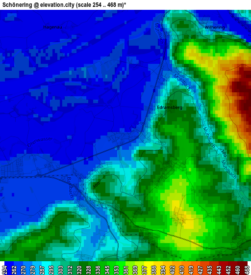 Schönering elevation map