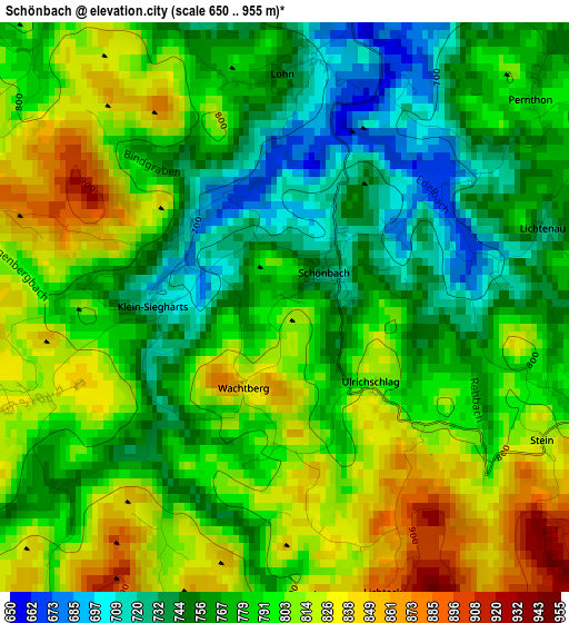 Schönbach elevation map