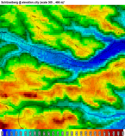 Schlüsslberg elevation map