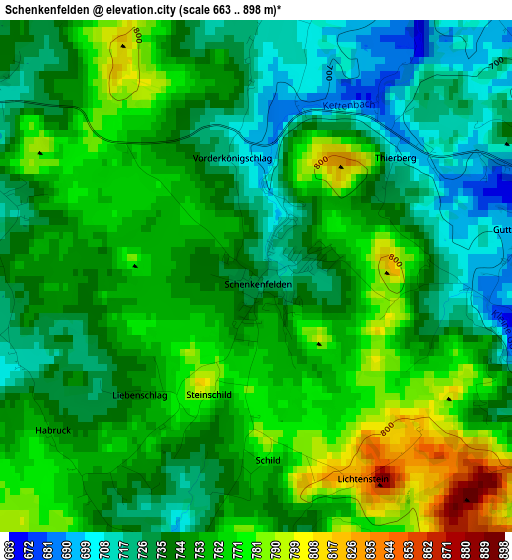 Schenkenfelden elevation map