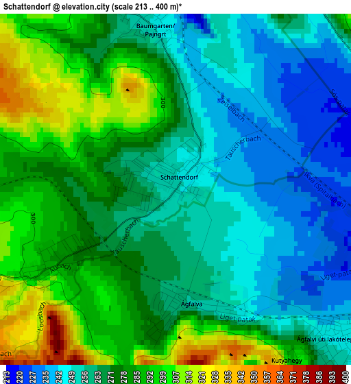 Schattendorf elevation map