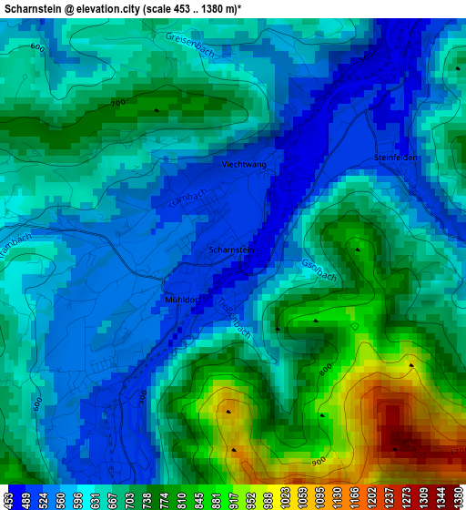 Scharnstein elevation map