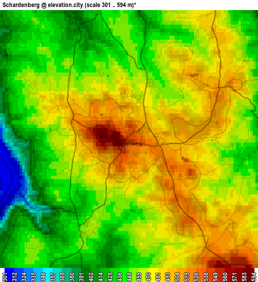 Schardenberg elevation map