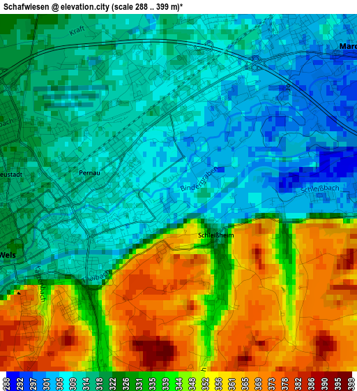 Schafwiesen elevation map