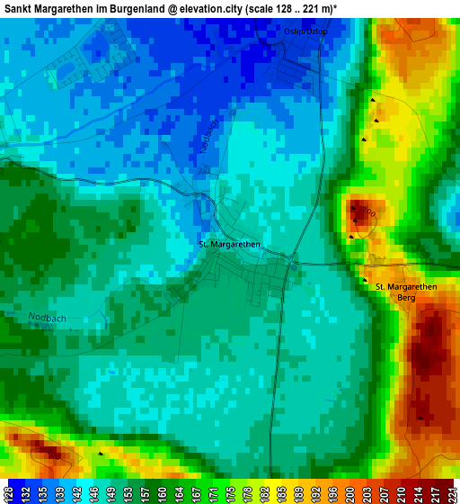 Sankt Margarethen im Burgenland elevation map