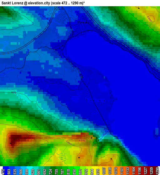 Sankt Lorenz elevation map