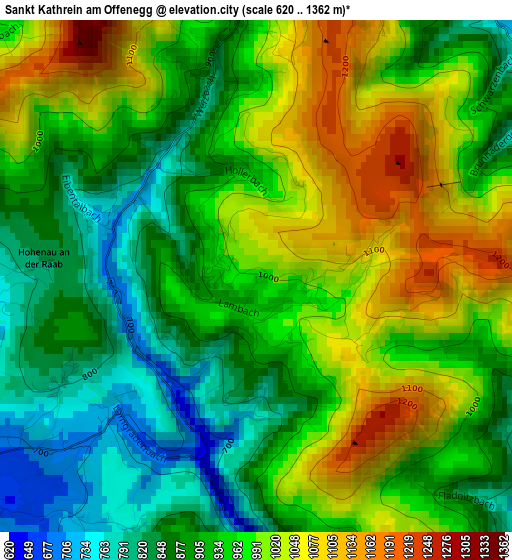 Sankt Kathrein am Offenegg elevation map