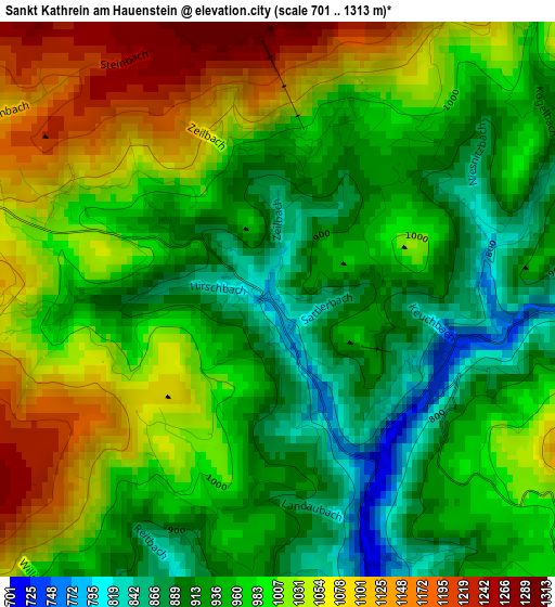 Sankt Kathrein am Hauenstein elevation map