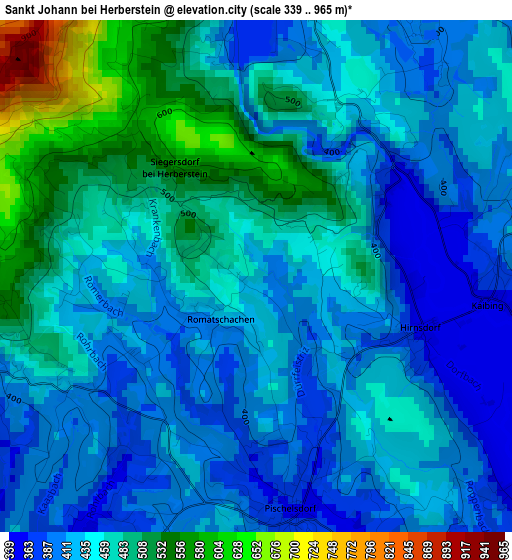 Sankt Johann bei Herberstein elevation map